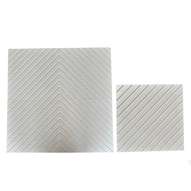 베이지색 V채널 PET 펠트 음향 패널