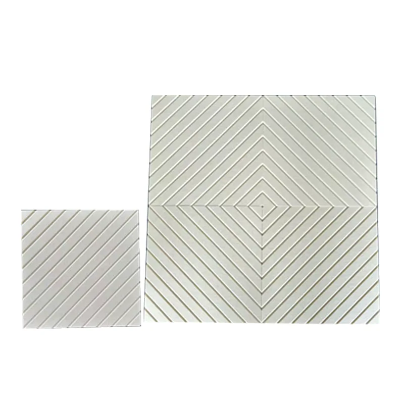 베이지색 V컷 PET 펠트 음향 패널