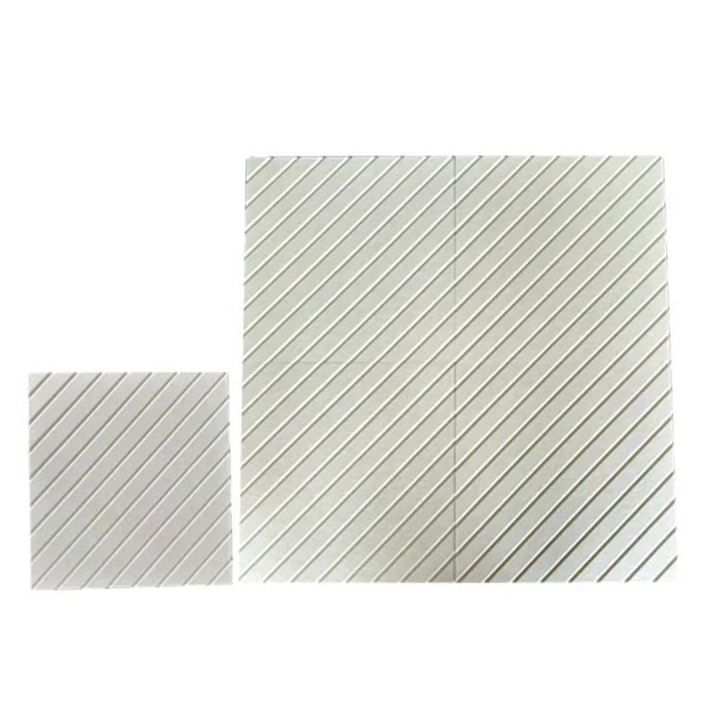 베이지색 V 홈이 있는 PET 펠트 음향 패널